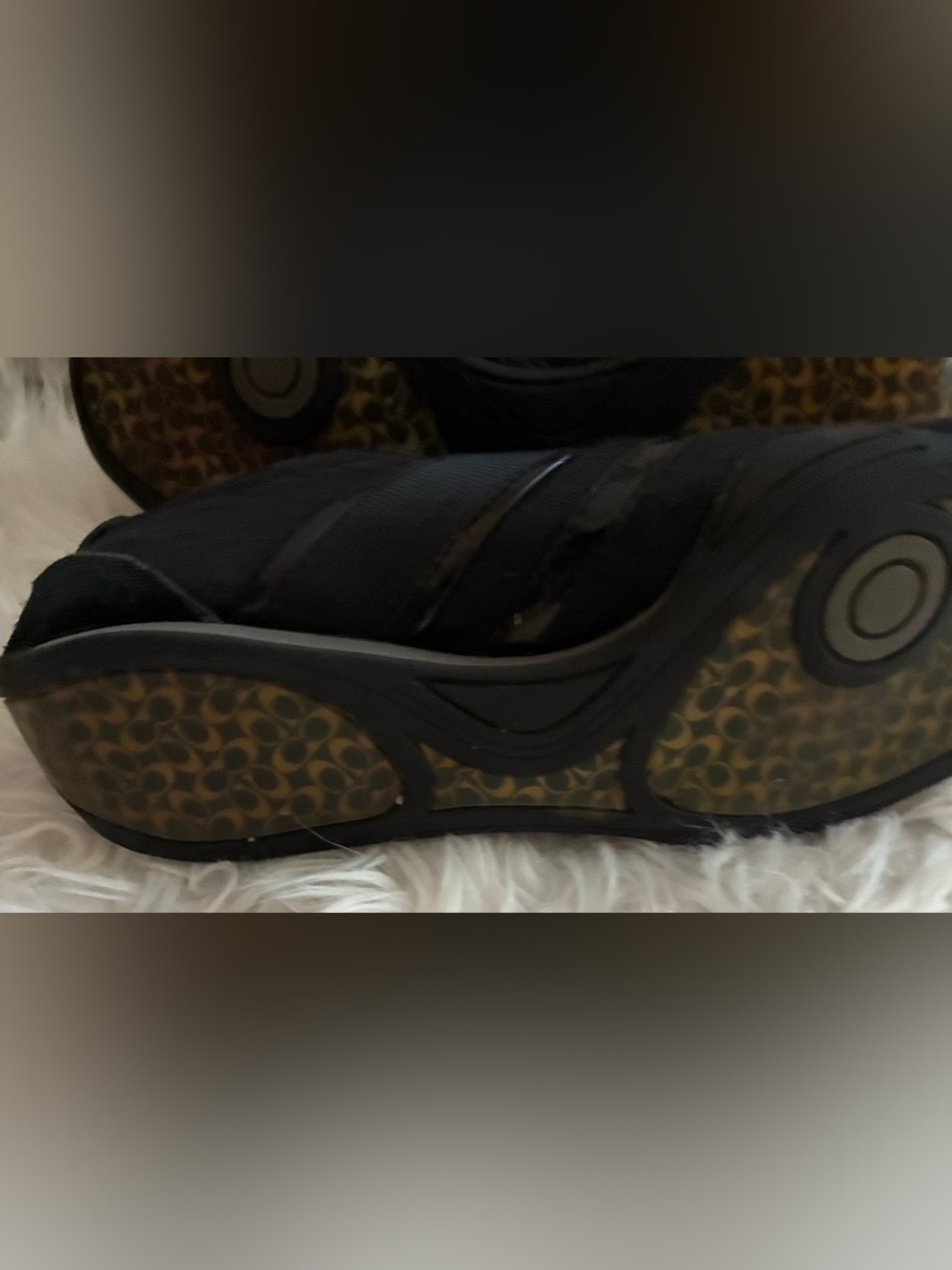 Coach Remonna Signature Sneakers - Black Sz 9.5 - Picture 5 of 15